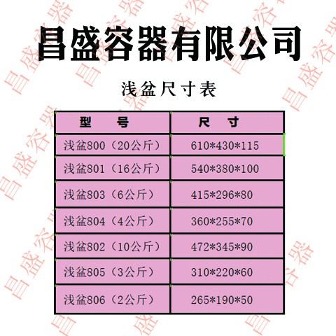  丹東塑料容器丹東漁需用品  800-806淺盆